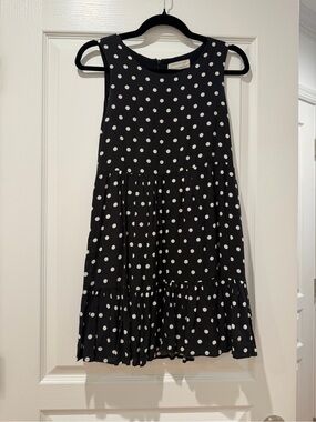 Urban Outfitters Black and White Polka Dot Sleeveless Dress Size XS